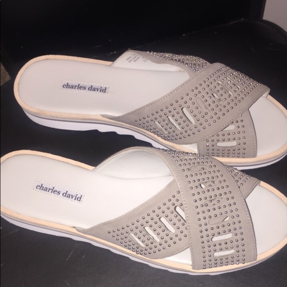 comfy brand new Charles David sandals/slides